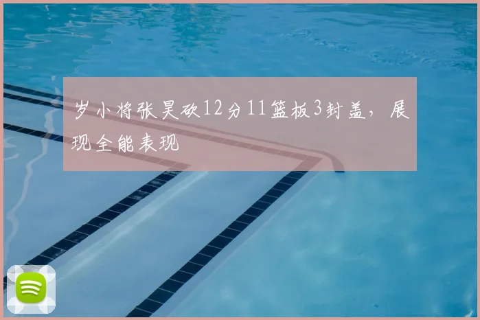 岁小将张昊砍12分11篮板3封盖，展现全能表现